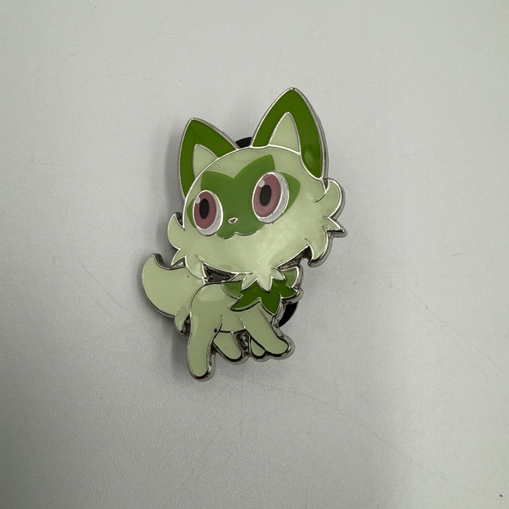 Pokémon Official Trading Pin Scarlet & Violet Starter Sprigatito Green Cat Trade